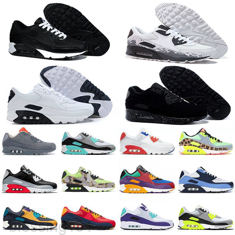 

Men Sneakers Shoes Classic 90 Men and woman Shoes Sports Trainer Air Cushion Surface Breathable Sports Shoes 36-45 KK88, Color 02