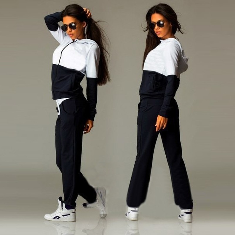 

2021 New Two Piece Top and Pants Sport Suit Tracksuits Autumn Spring Womens 2piece Set Sweatsuit Women Runway Tracksuit 7c1l, Blue