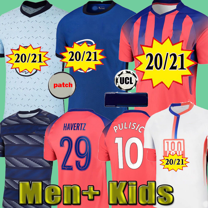 

Thailand fourth 20 21 WERNER HAVERTZ CHILWELL ZIYECH Soccer Jerseys 2020 2021 PULISIC Football Shirt KANTE MOUNT 4th Men Kids set Kits tops, Kids away