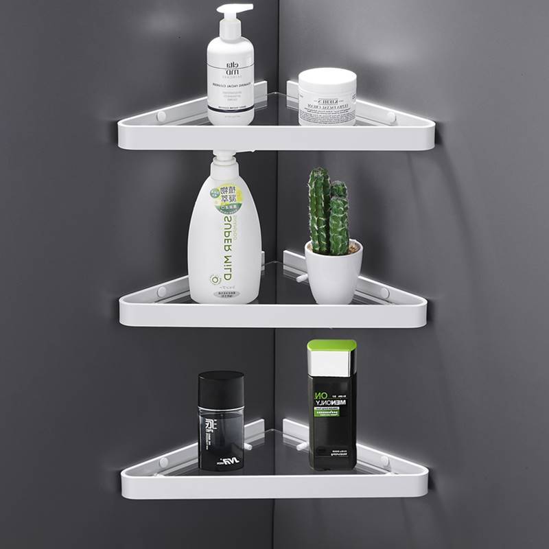 

2021 New Glass Shelf,bathroom Corner Shees,shower Room Rack,cosmetic Storage Cosmetics Shelf Wall Mounted Bathroom Accessories Tzo1