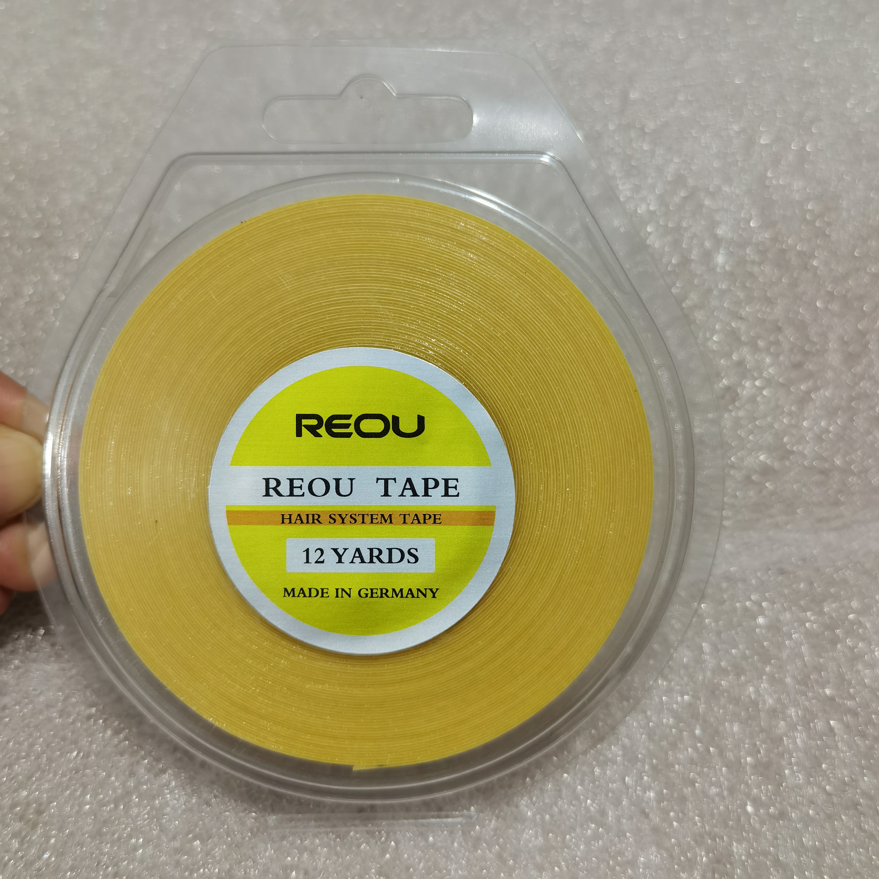

12 Yard REOU Yellow PU Skin Weft Hair Tape Adhesive Roll