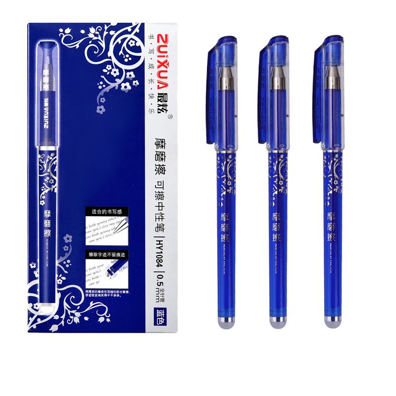 

Black blue 0.5mm Blue Black Ink Gel Pen Erasable Refill Rod Erasable Pen Washable Handle School Writing Stationery Gel Ink