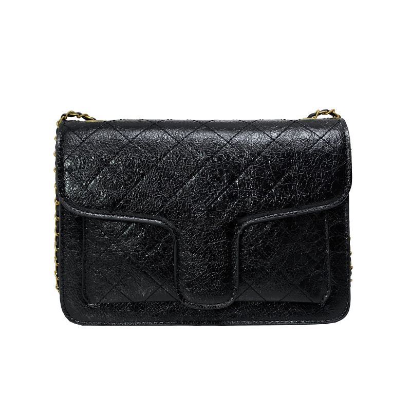 

Designer Shoulder Bag for Women Brand handbag purse High quality Geometric Handbags Plaid Chain Crossbody Laser Diamond, Black