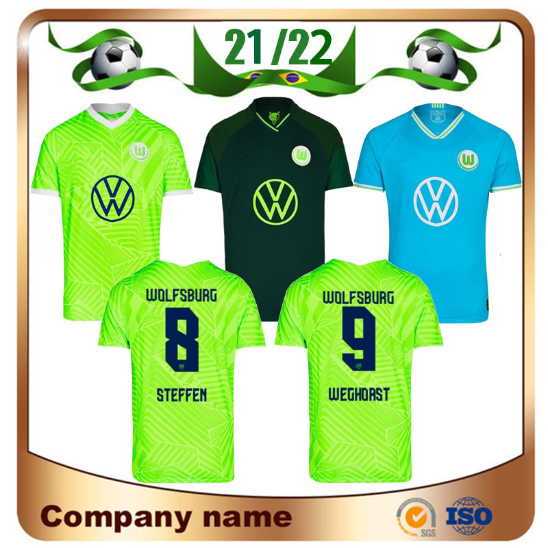 

21/22 VfL Wolfsburg soccer jersey 2021 Home GINCZEK STEFFEN shirts Away ROUSSILLON MEHMEDI MBABU BROOKS ARNOLD WEGHORST football uniform, 3rd patch