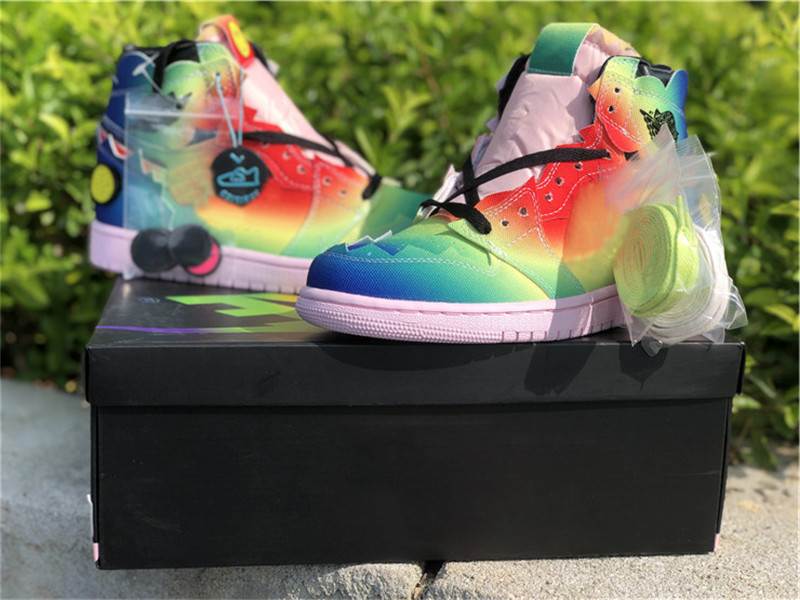 

Shoes J Balvin x Authentic 1 High OG Man Basketball Multi Color Black Pink Foam Jennifer Lopez Shakira Tie-Dye Zapatos Sneakers US 7-13, Customize