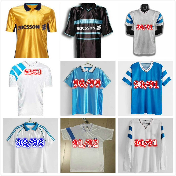 

Maillot de foot Marseille retro soccer jersey 1990 1991 1992 1993 1998 1999 2000 DESCHAMPS PIRES Classic vintage Football Shirt BOLI PAYET PAPIN, 98/99