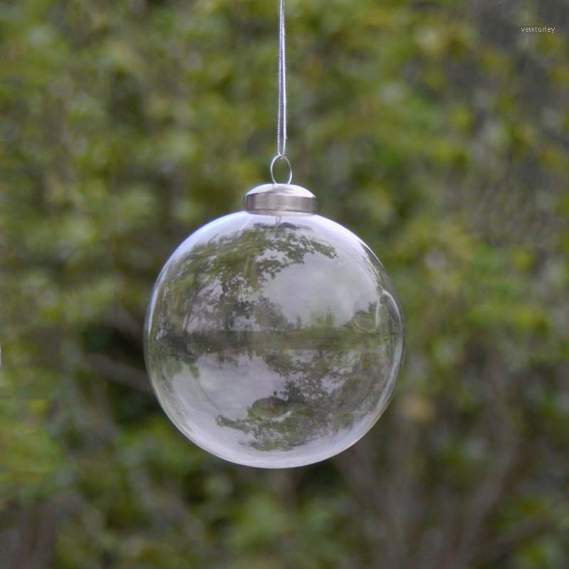 

Party Decoration 2pcs/pack Diameter=10cm Middle Size Transparent Glass Globe Christmas Tree Hanging Decorative Handmade Pendant Friend Gift
