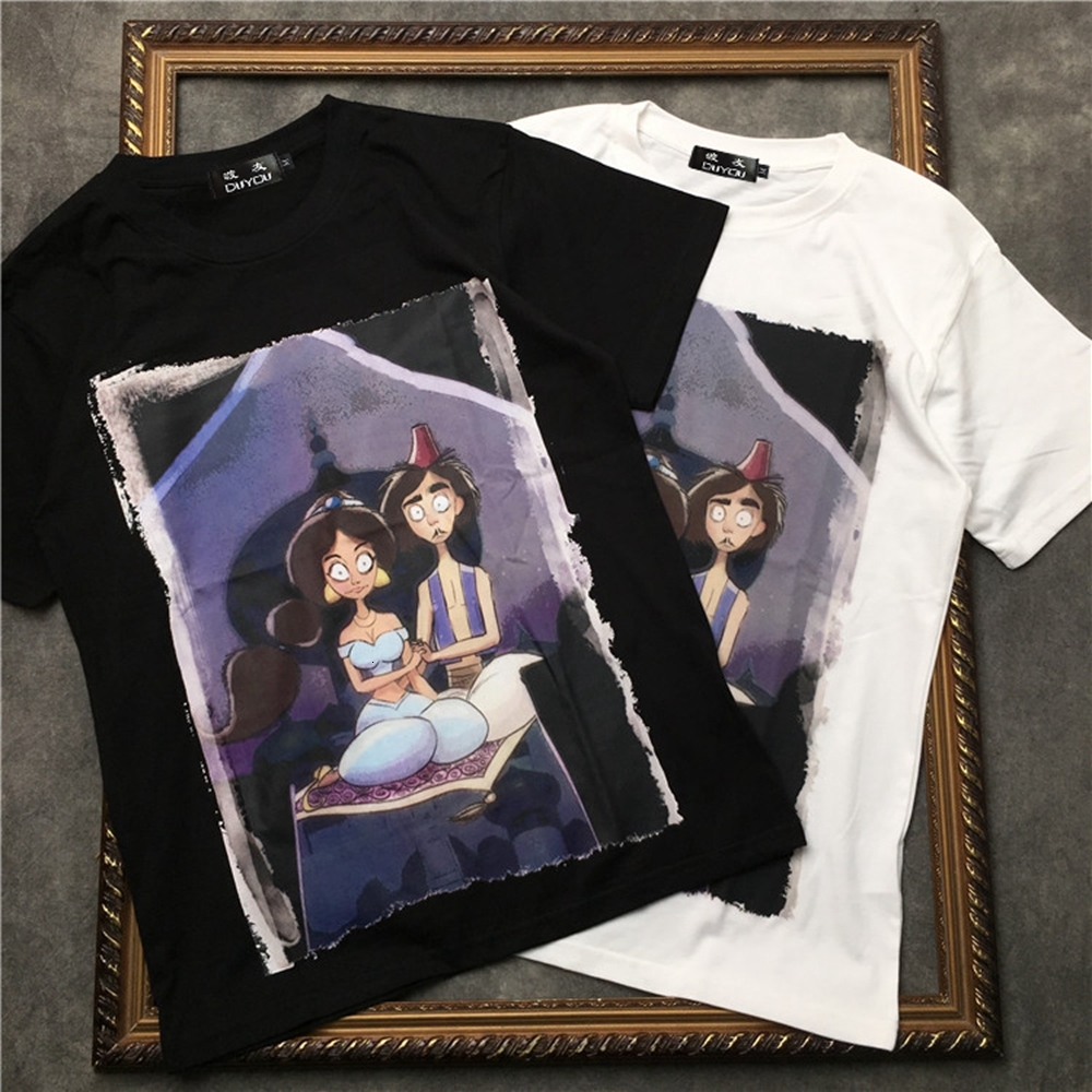 

2021 New Barrett Men's Short-sleeved T-shirt Horror Cartoon Pattern Women t Shirts|streetwear 2191001590 S0xq, White