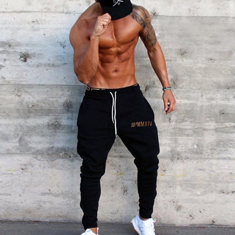 

2021 New Black Joggers Sweatpants Men Cotton Casual Gym Fitness Slim Drawstring Trousers Male Spring Sportswear Running Track Pants Ozf5, C2