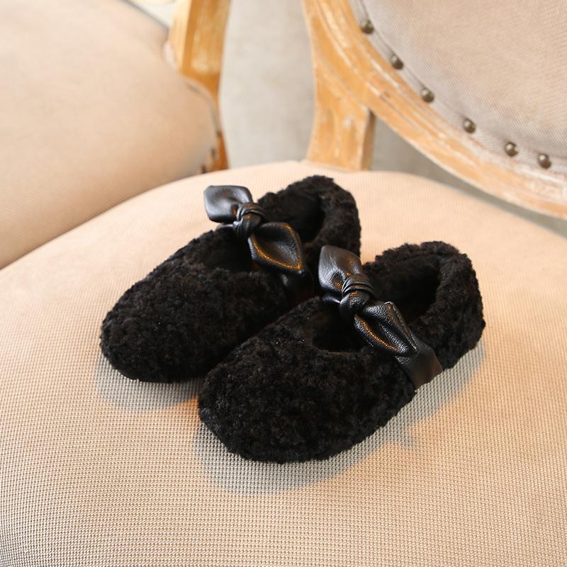 

Sneakers Winter Kids Shoes For Girls Princess Cute Bow Casual Solid Color Children Soft Bottom Toddler Baby Girl, Sx212black