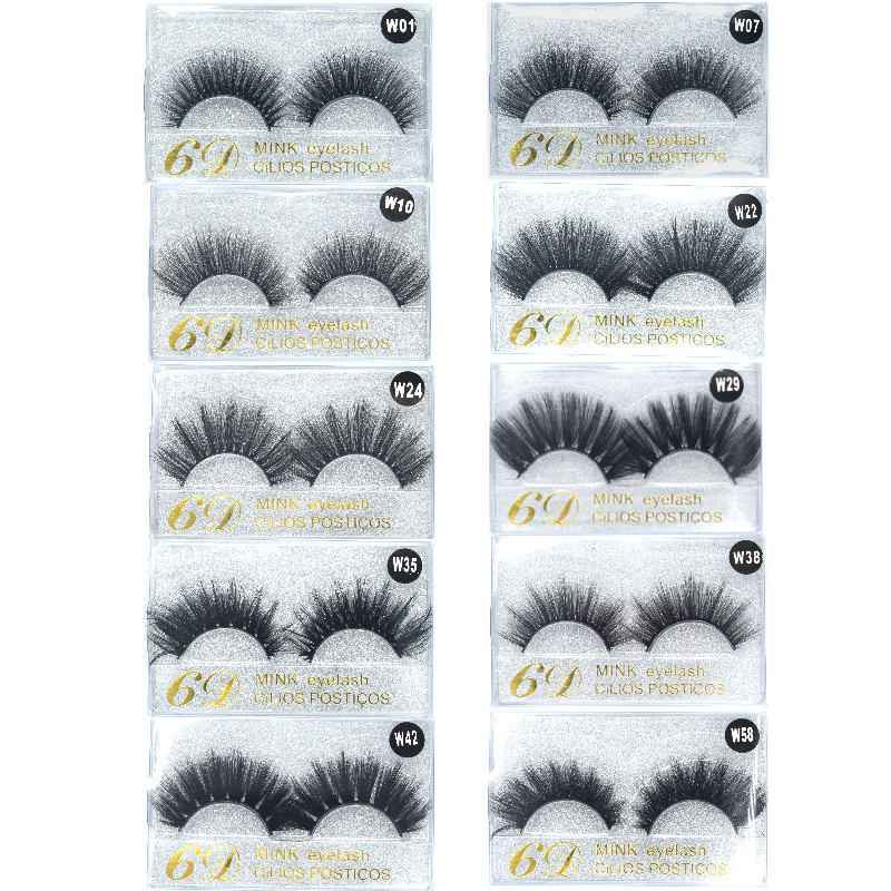 

10 styles 3D Faux Mink Full Strip False Eyelash Long Individual Eyelashes Mink Lashes Extension