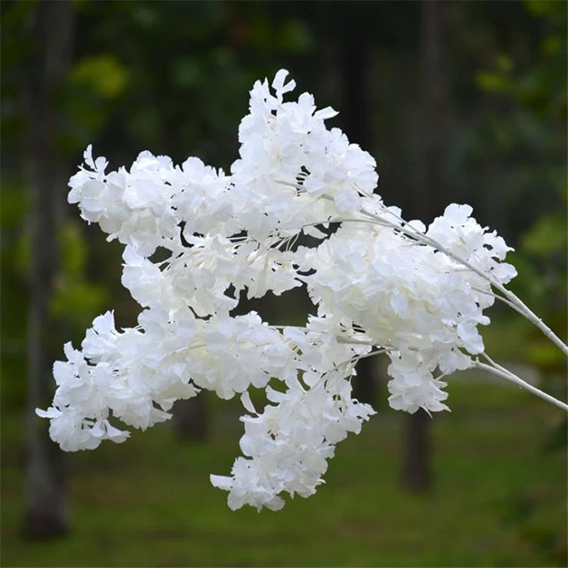 

Silk Gypsophila Artificial Flowers for Decoration Home Plastic Stem Bride Wedding Bouquet Mariage Cherry Blossom Fake Flower DIY ZZE5159, Beige