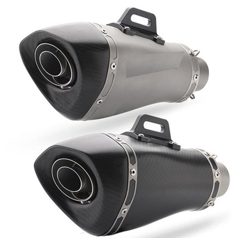 

Motorcycle Exhaust System 51mm Sports Car Moto Carbon Fiber Big Head Mute Sound Pipe With DBkiller Escape GSX250 R3 R6 R25