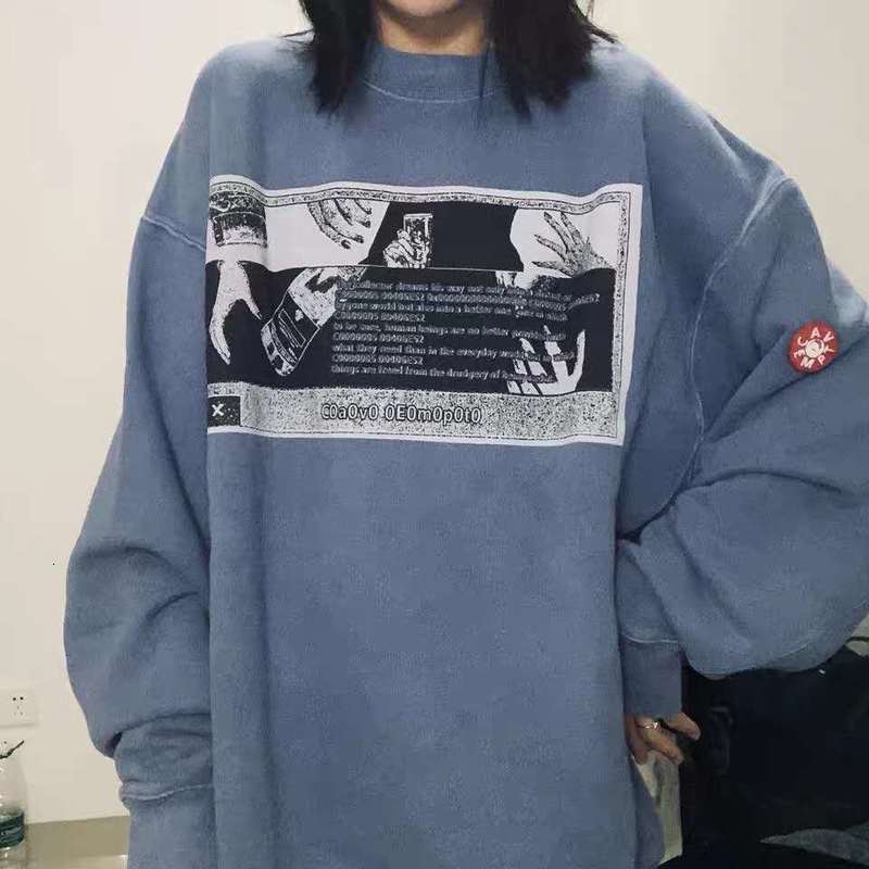 

2021 New C. e Hoodie Wash Cloth Ghost Hands Sweatshirt Old Batik Double-sided Men Women Long-sleeve Pullover Bu08, Gray1