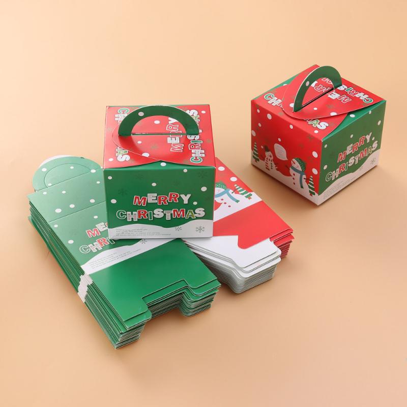 

24pcs Christmas Candy Cookie Box Christmas Gift Treat Case Party Favor Boxes Party Supplies