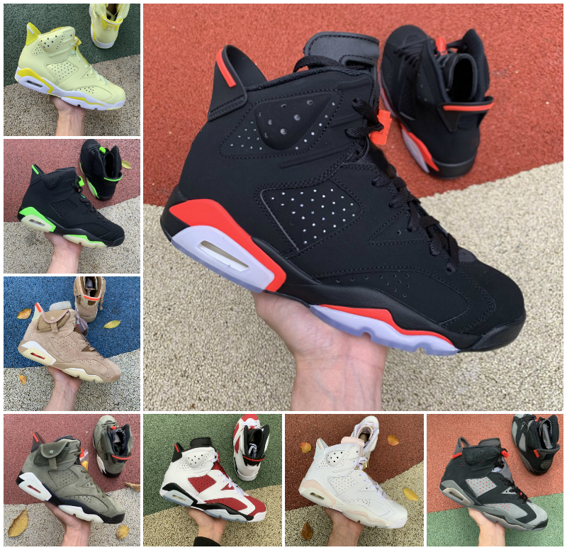 

Jumpman Black Infrared 6 Mens Basketball Shoes Bordeaux Flint Washed Denim Carmine Dmp 6s Electric Green British Khaki Tinker Oregon Ducks Gold Hoops UNC Sneakers, Bubble package bag