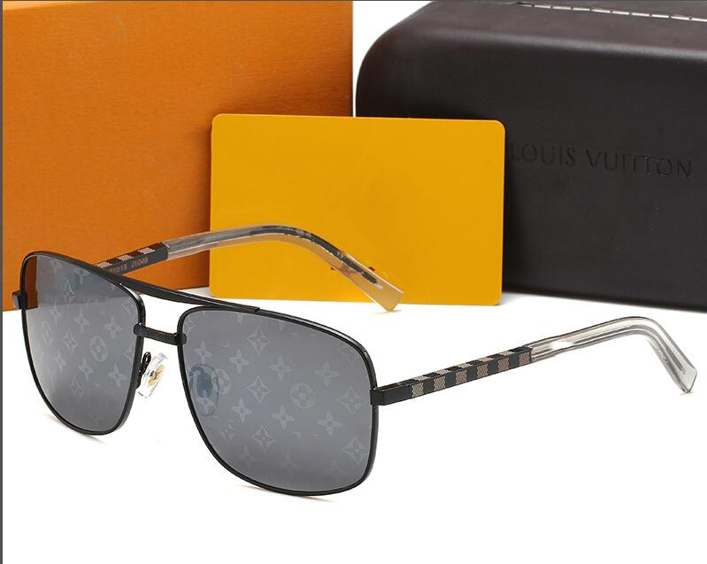 

0258 Men's Sports Sunglasses Women's Glasses Fashion Retro Metal Frame, White;black
