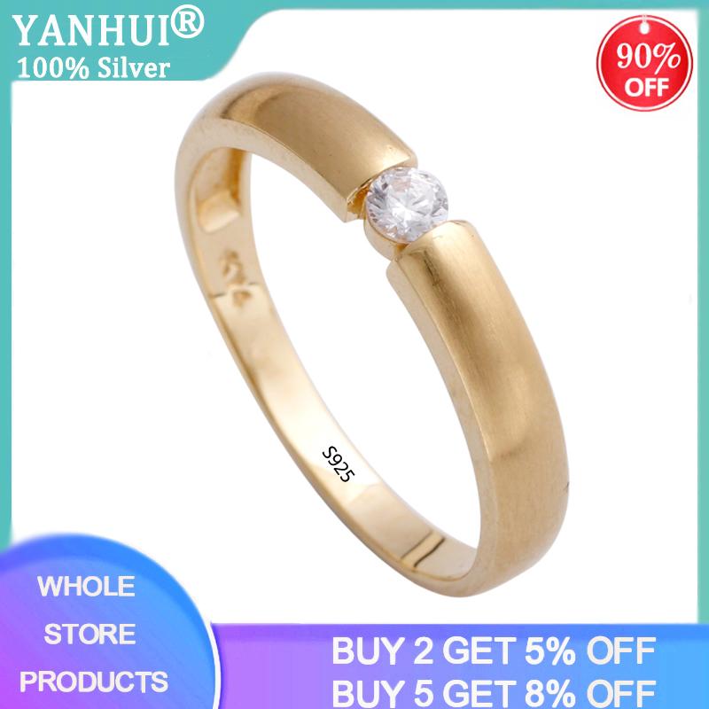 

Cluster Rings With Certificate 14K Gold Pt Silver 925 Ring Couples Jewelry 1ct Lab Diamond Engagement Lover Wedding For Men Women, Golden;silver