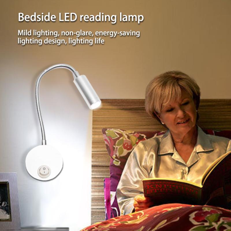 

Bedside Working Study Reading Lamp Wall lamp sconces 3W LED Book wall Night light fixtures Spot LED EU Plug Cord