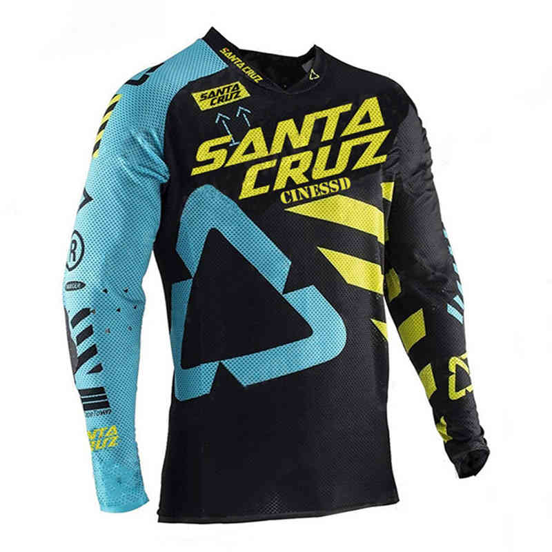 

2021 Santa Cruz Enduro Downhill Mountain Bike Jerseys Mx Motocross Racing Jersey Long Sleeve Cycling Clothes T-shirt, As shown-1