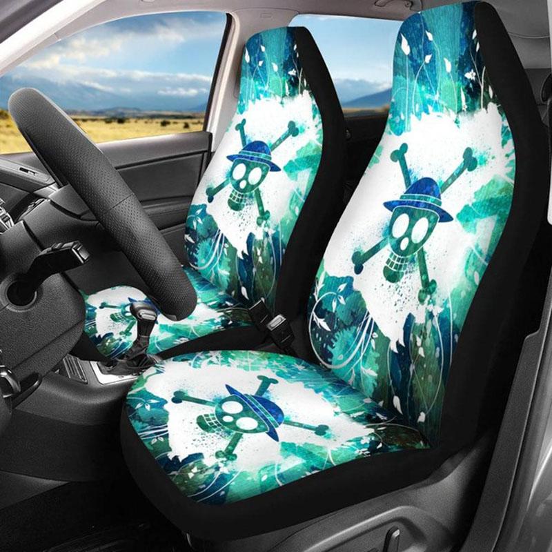 

Cartoon Anime Printed 2pcs Car Seat Cover Interior Decor Fit Most Vehicle Cars Suv/Truck Protector Seat Cushion Front Cover