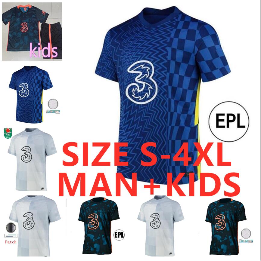 

size:-4XL 21/22 CFC soccer jerseys 4th HAVERTZ KANTE WERNER PULISIC ZIYECH jersey ABRAHAM MOUNT 2021 2022 home away men Kits+kids Kits football shirts, Multi