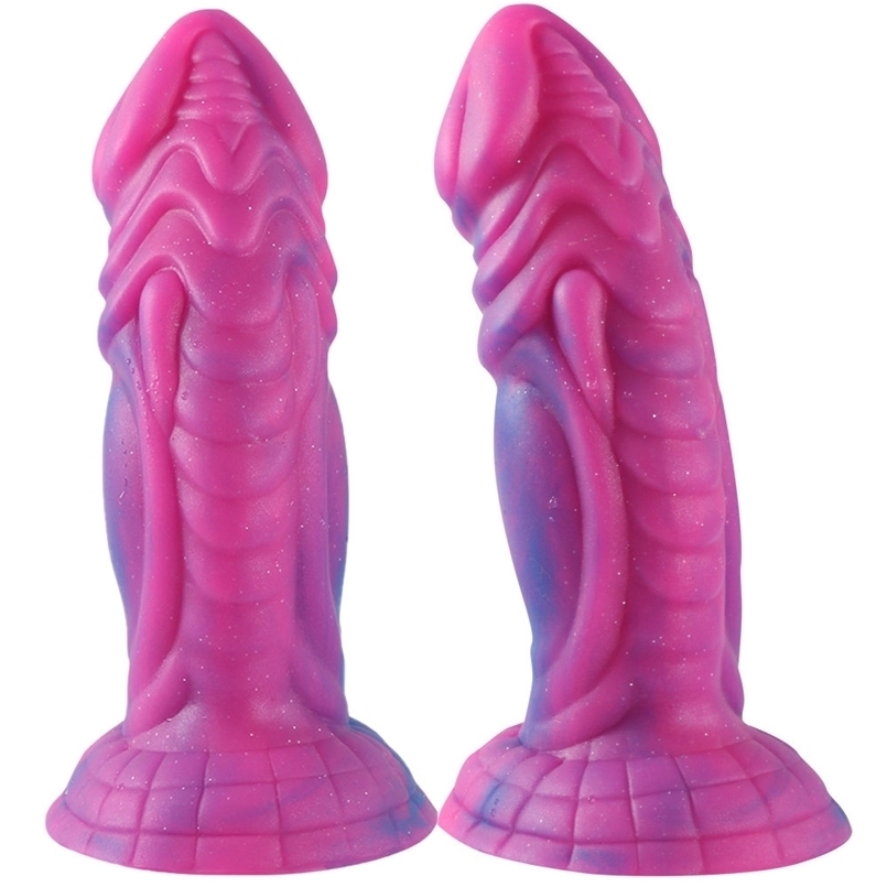

Silicone Animal Monster Dildo Dog Dick Realistic Suction Cup Anal Dragon Dildos Adult Penis Cock For Women Female Masturbation 211018