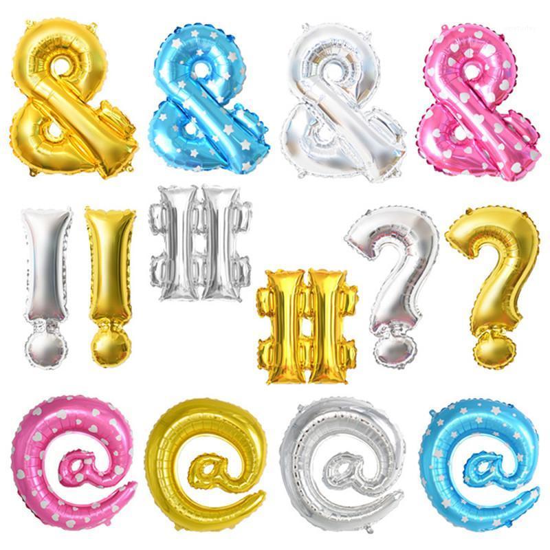 

Party Decoration 5pcs 16-inch Symbol Aluminum Film Balloon Exclamation Mark Question Birthday Children's Toy Baby Shower