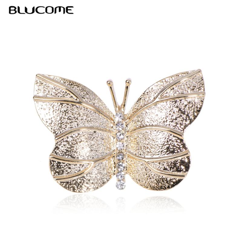 

Pins, Brooches Blucome Beautiful Insect Butterfly Crystal Jewelry For Women Girl Skirt Scarf Sweater Coat Clothing Fashion Accessories