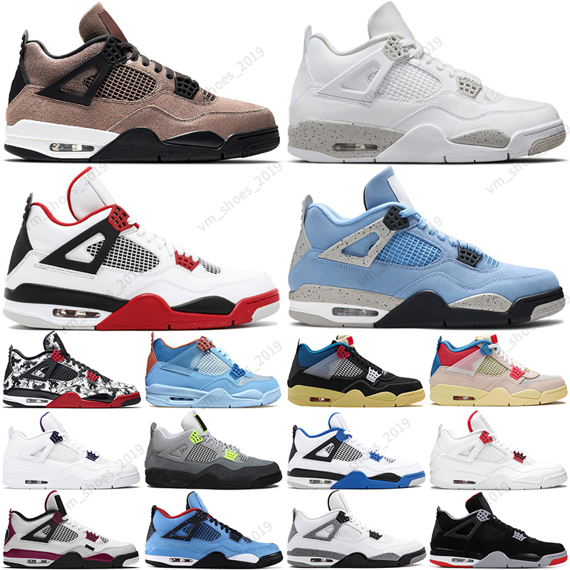 

36-47 cheaper With BOX University Blue 4 Basketball Shoes mens 4s White Oreo Union Guava Taupe Haze outdoor men women sport sneakers, 4s 7-13 alternate 89