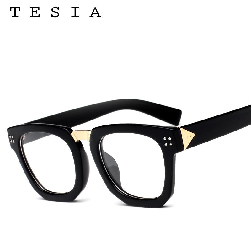 

Sunglasses TESIA Flt Top Square Women Men Quality Clear Lens Art Formal Sun Glasses Female Mirrored Shades T569