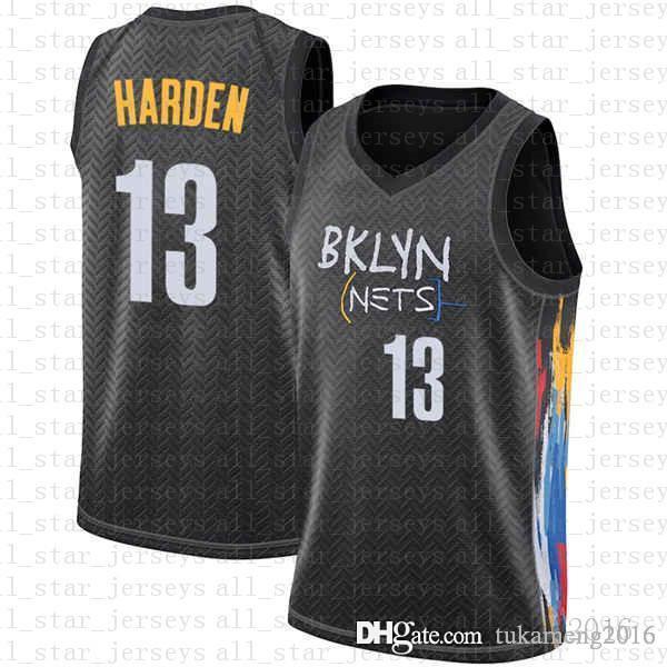 

13 Harden Basketball Jersey Kevin 7 Durant 11 Irving Mens Kyrie 2020 2021 New City Brooklyn Nets James 13 Harden, Black;red