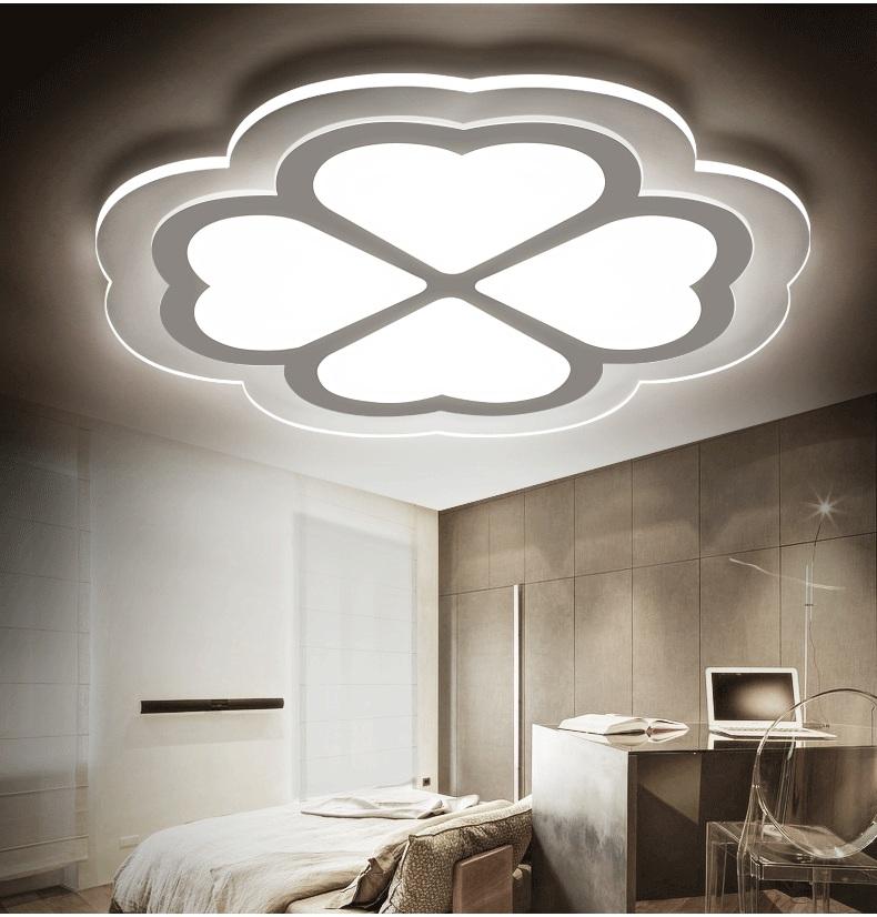 

Ceiling Lights Ultra-thin Led Warm Bedroom Lamp Lucky Grass Living Room Modern Simple Study Children's Light90-260V