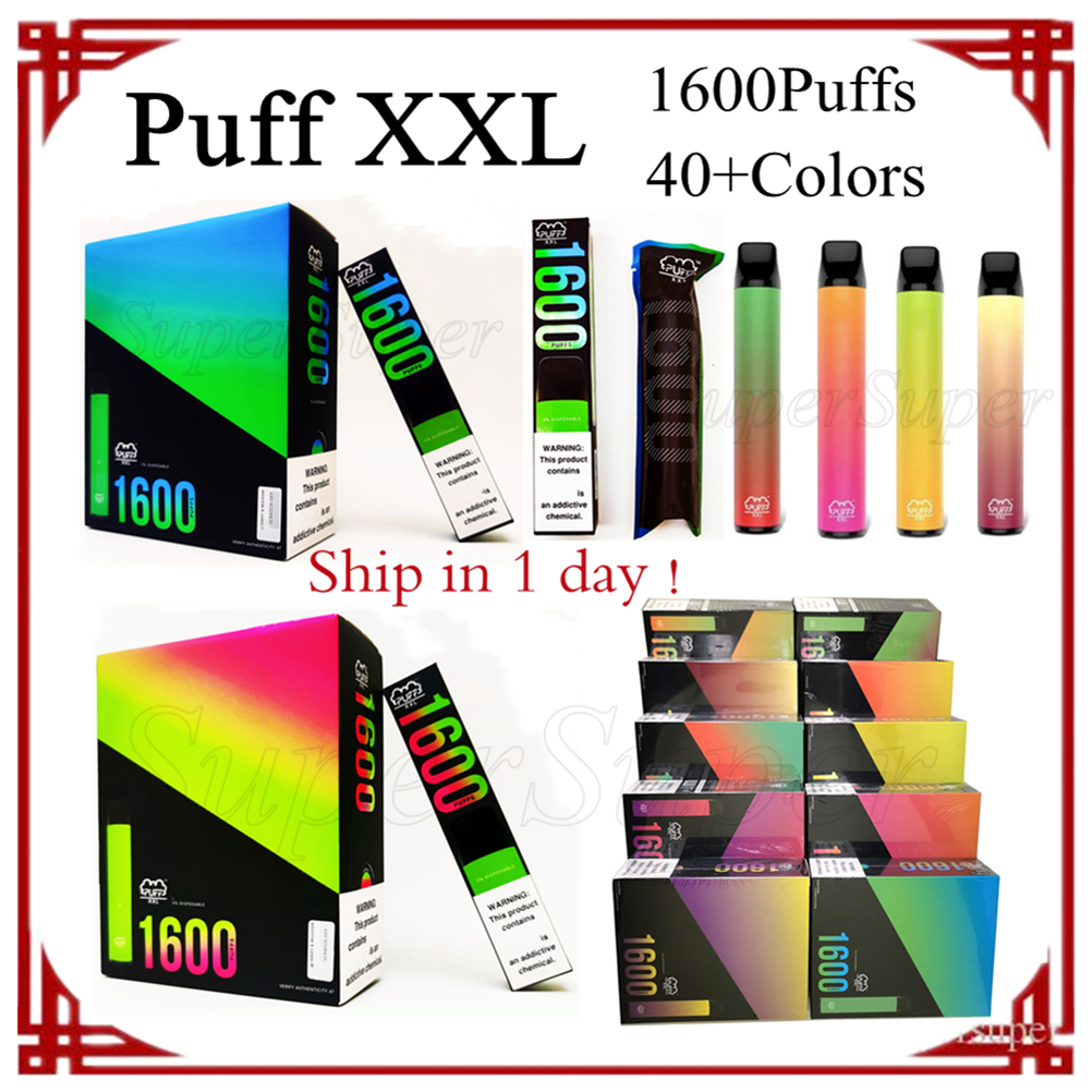 

Puff XXL Disposable Vape Pen E cigarette 1600 Puffs 1000mAh Battery 6.5ml Pods Cartridges Pre-Filled Limited Edition Vaporizers