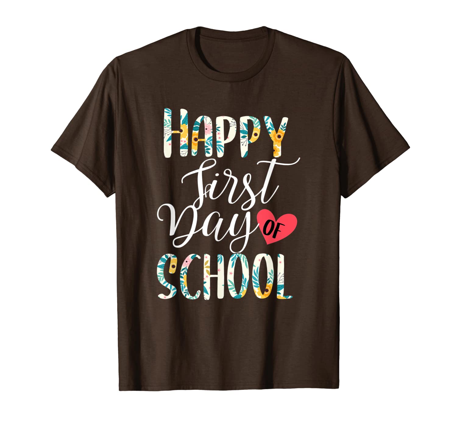 

happy first day of school flower shirt teacher gift shirt t-shirt, White;black