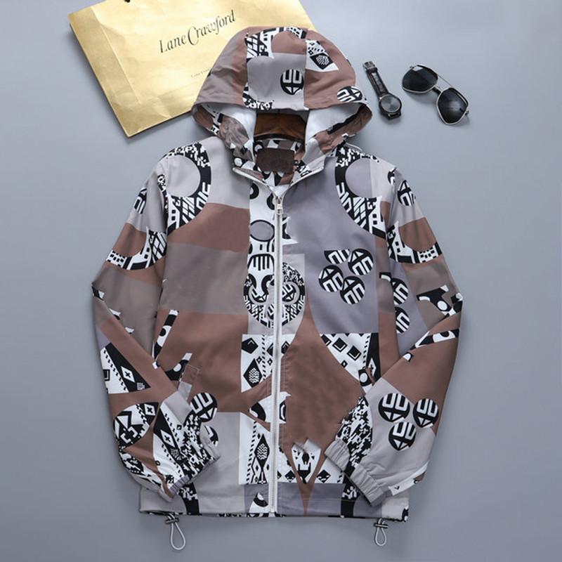 

hip hop personality man brand jackets fashion print windproof men dust coats indoor outdoor casual sport coat, Black;brown