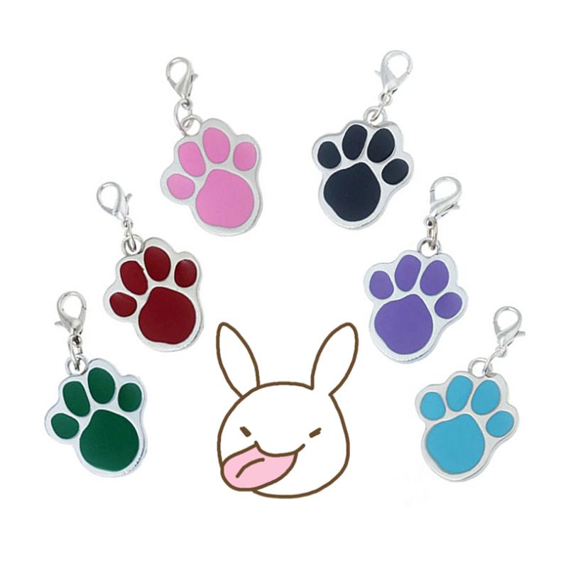 

Pet Collars Pendant 27*25mm Fashion Popular Footprints Puppy Rhinestone Pendant Lovely Jewelry Cartoon Cute Pendants 40D17
