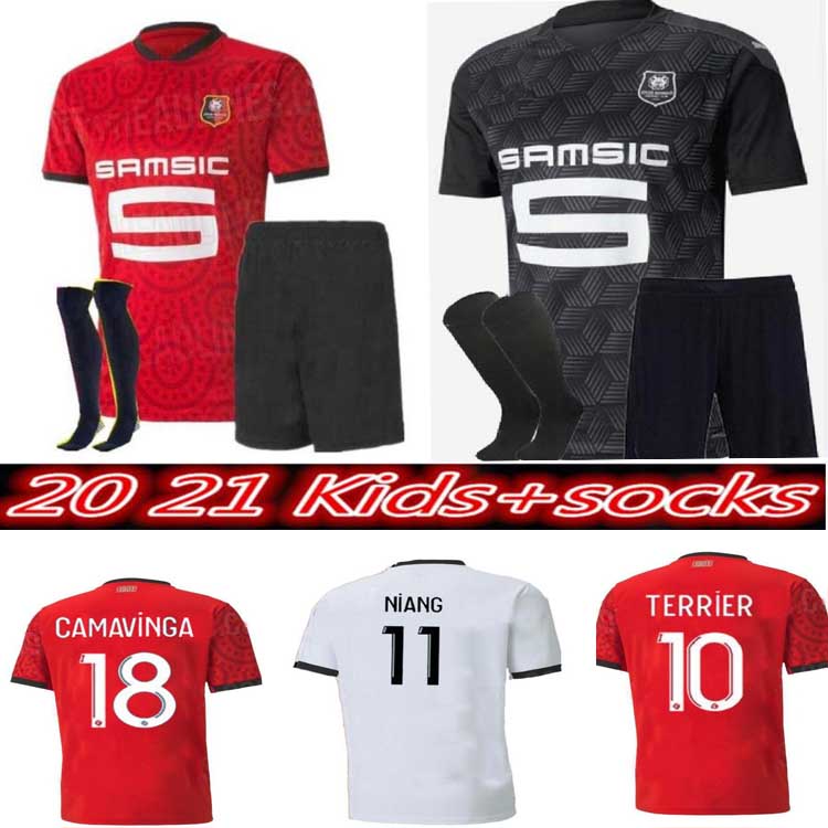 

2020 2021 Rennes soccer jersey men kidsSocks kit RAPHINHA CAMAVINGA football jersey 20/21 Maillot de Rennais shirts, Black;yellow