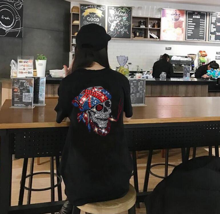 

Diamond Woman Rock T-shirt Short Sleeve Ladies Tops Clothes t Femme 2021 New Gnpd, As shown in the figure