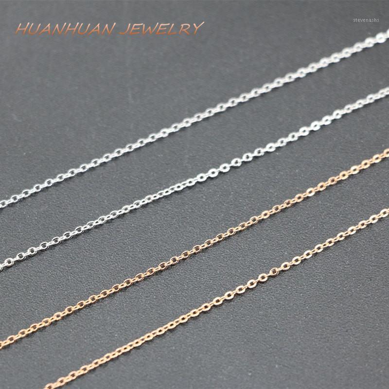 

Trendy Women 3PCS 1mm Link Chain Copper Stainless Steel Necklace Chains Chokers Fit Diy Pendants Charms Jewelry 18inch B3388