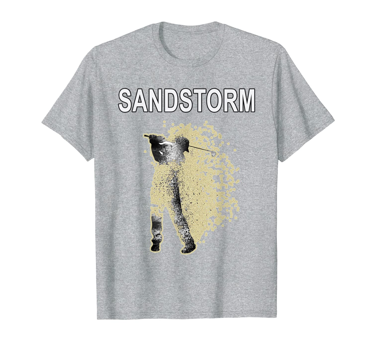 

sandstorm golf bunker or sand trap t-shirt, White;black