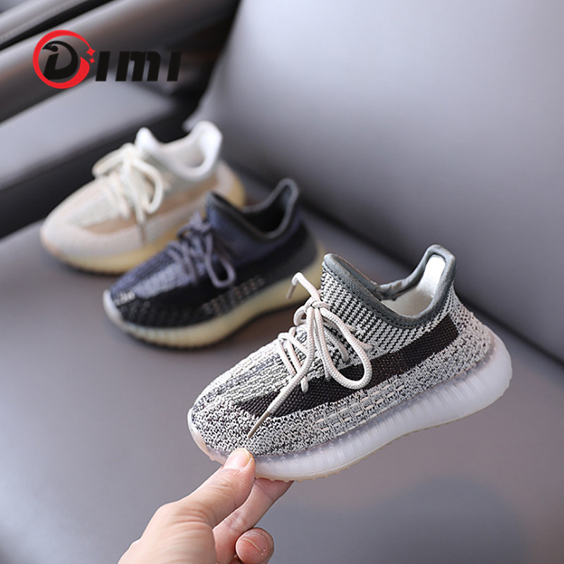 

DIMI 2021 New Children Shoes Kids Casual Shoes Fashion Breathable Knitting Soft Bottom Non-Slip Boys Girls Sneakers 210311, Black