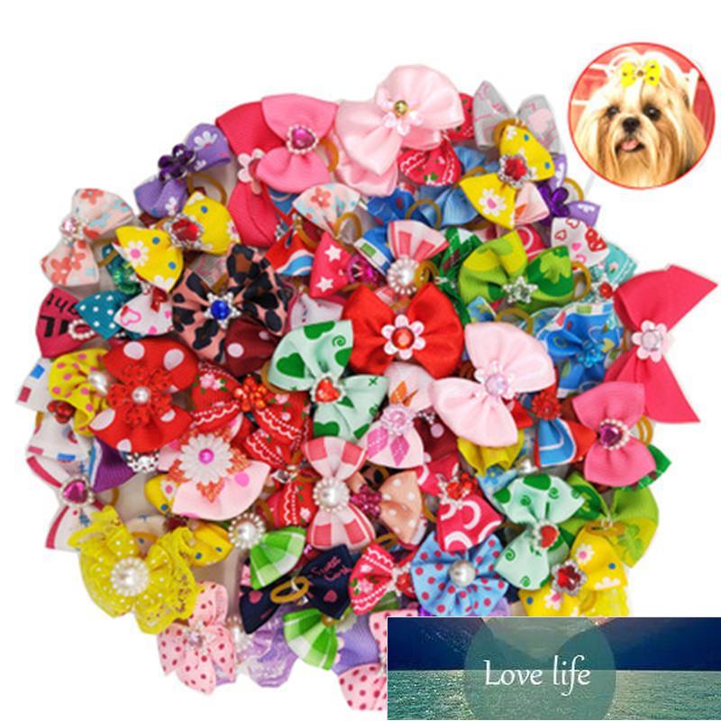

100pcs Pet Dog Hair Bows Hair Accessories Grooming Bows for Party Holiday Wedding Pet Supplies Factory price expert design Quality Latest Style Original Status, As ppic