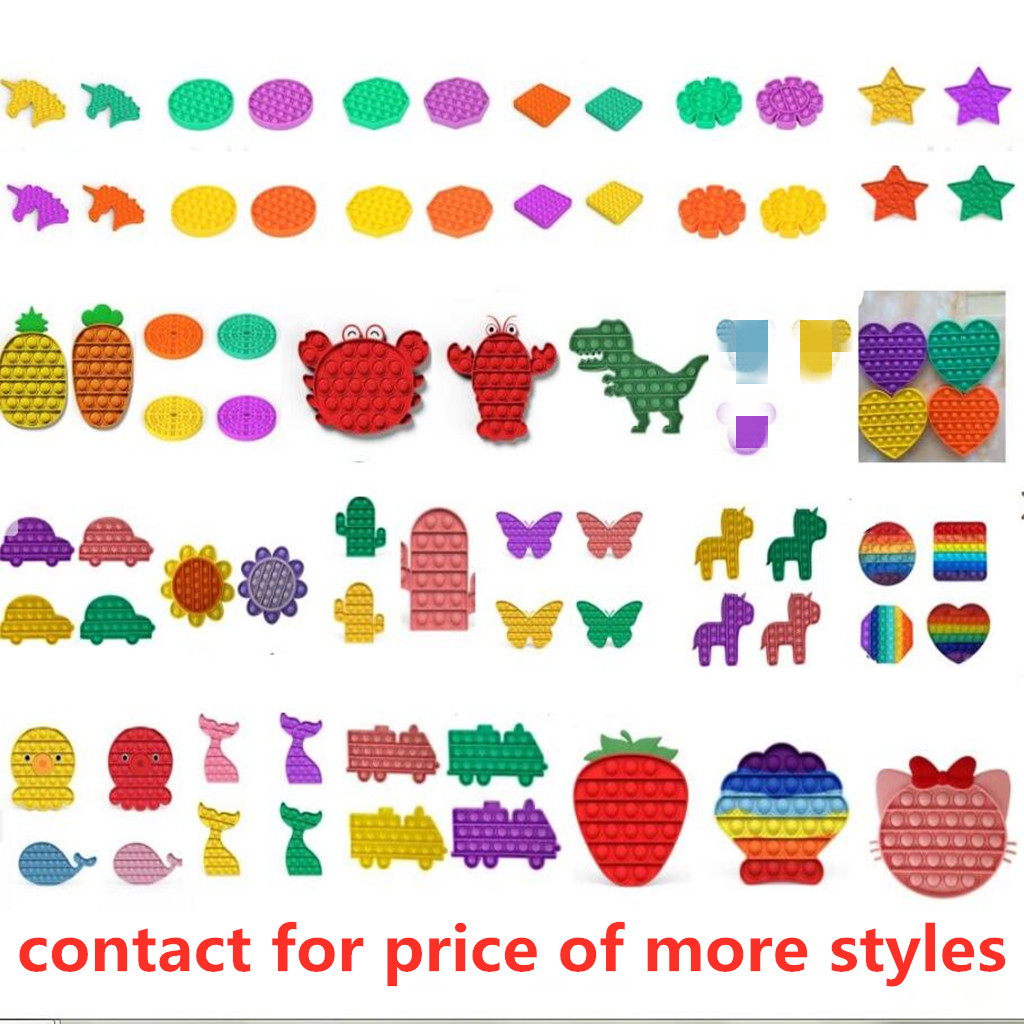 

25 Styles Pop It Push Pop Bubble Fidget Toy Sensory Fidget Toys Autism Special Needs Anxiety Stress Reliever Finger Bubble Game 2021 E122202