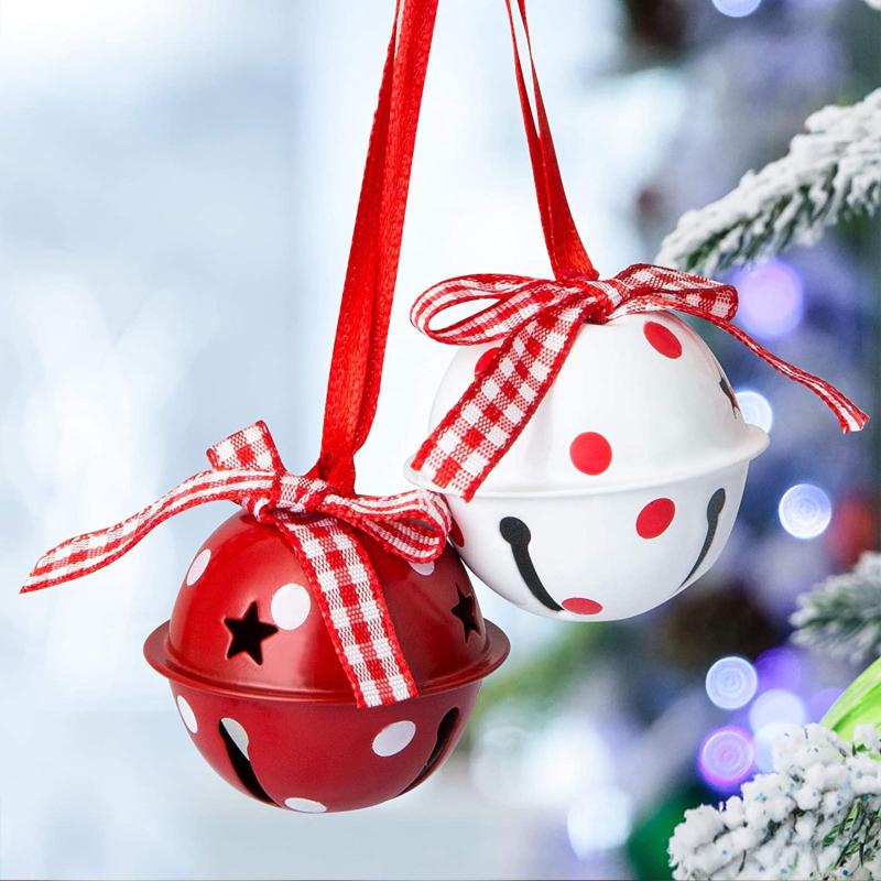 

Party Decoration 3PCS Christmas Bells Baubles Xmas Tree Decorations Garden Window Hanging Ornament Toys Gift Year Navidad Decor