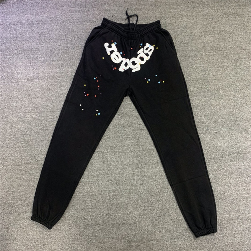 

2021 New Foaming Printing Sp5der 555555 Angel Number Sweatpants Men Women Spider Web Joggers Drawstring Trousers Hk0i