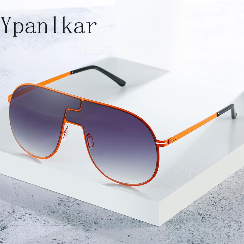 

Sunglasses 2021 Fashion Metal Frame Trendy Female Toad Big Frameless Travel Glasses Brand Personality Sun Eyewear