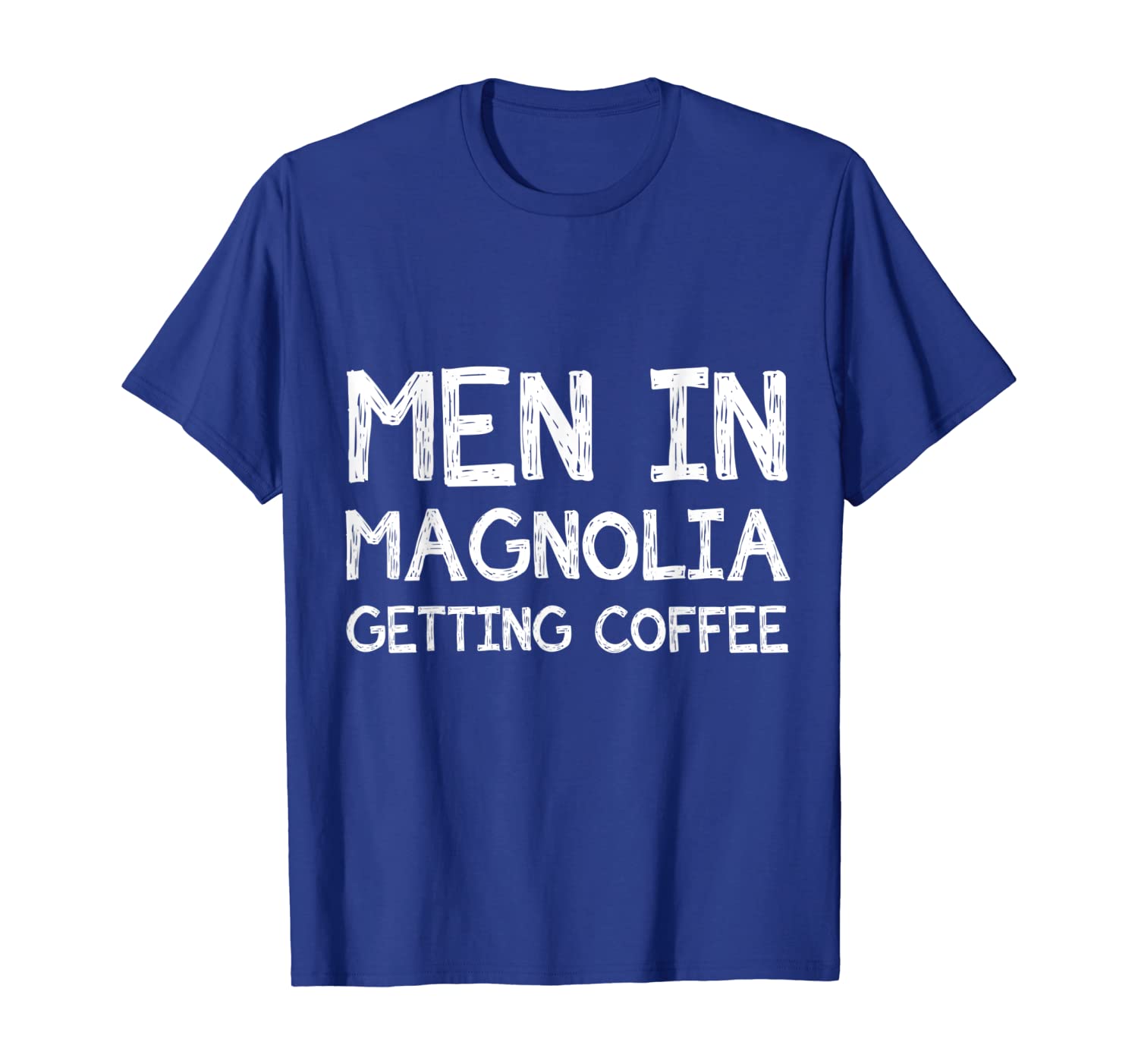 

Men in Magnolia Getting Coffee tshirt drinking coffee, White;black