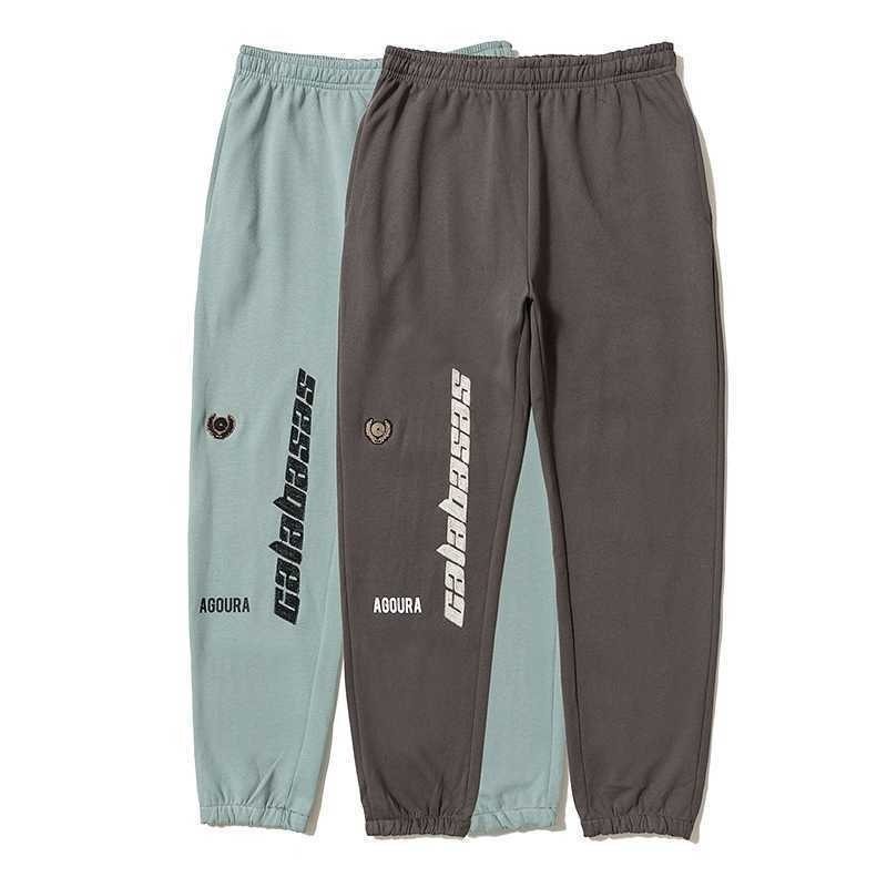 

Season 5 Sweatpants Women Men 1:1 Casual Fashion Kanye West Season5 Embroidery Letters Calabasas Solid Color Pants