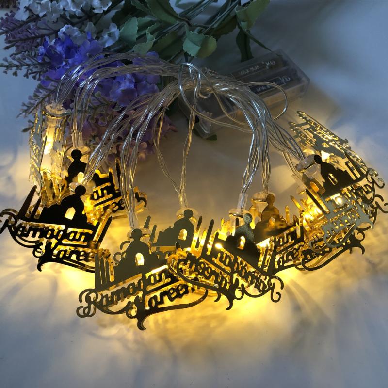 

Strings [Seven Neon]Battery Power 1.65M/3M Iron Castle Shape Muslim Eid/Ramadan/Christmas/Decoration/Holiday Led String Light